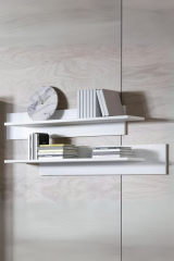 Duvar Rafı Kitaplık | Minimal Beyaz Raf Tasarımı | Salon ve Ofis İçin Şık 2'li Raf Seti Mat Beyaz