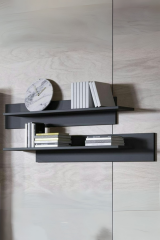 Mat Siyah Dekoratif Duvar Rafı Kitaplık | Modern Duvara Monte Raf Seti | 2'li Salon Raf Modelleri | Ofis ve Ev İçin Duvar Tipi Şık Raf Sistemi