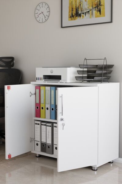 Kilitli Raflı Dolap | Çift Kapaklı Çok Amaçlı Saklama Ünitesi | Ofis, Ev ve Atölye Kullanımına Uygun Düzenleyici Dolap