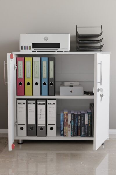 Kilitli Raflı Dolap | Çift Kapaklı Çok Amaçlı Saklama Ünitesi | Ofis, Ev ve Atölye Kullanımına Uygun Düzenleyici Dolap