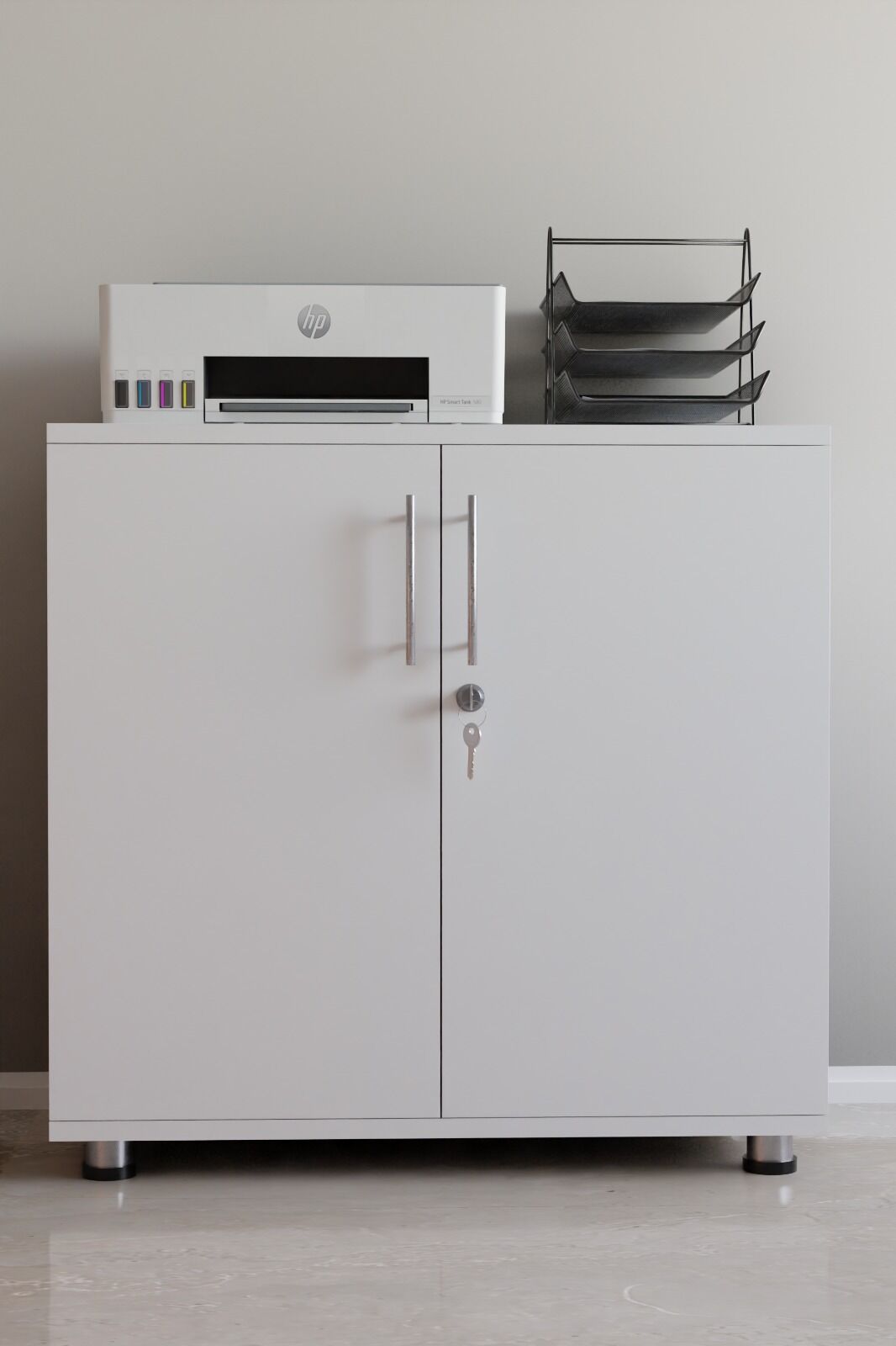 Kilitli Raflı Dolap | Çift Kapaklı Çok Amaçlı Saklama Ünitesi | Ofis, Ev ve Atölye Kullanımına Uygun Düzenleyici Dolap