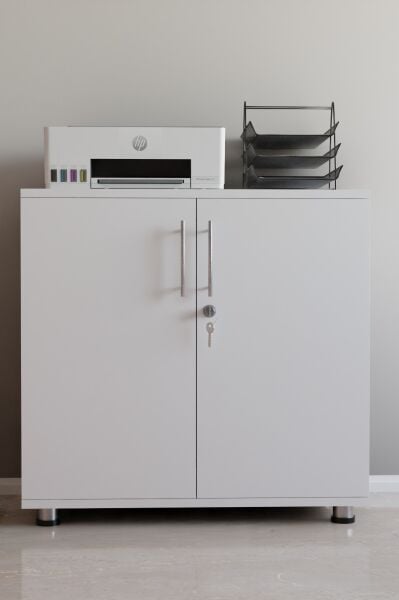 Kilitli Raflı Dolap | Çift Kapaklı Çok Amaçlı Saklama Ünitesi | Ofis, Ev ve Atölye Kullanımına Uygun Düzenleyici Dolap