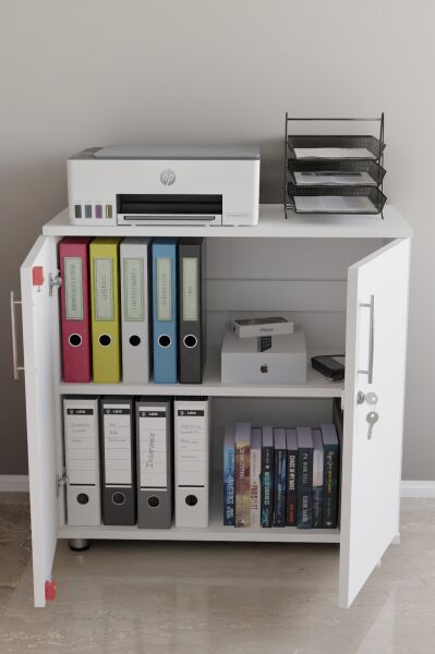 Kilitli Raflı Dolap | Çift Kapaklı Çok Amaçlı Saklama Ünitesi | Ofis, Ev ve Atölye Kullanımına Uygun Düzenleyici Dolap