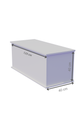 Çeyiz Sandığı Çok Amaçlı Saklama Kutusu Salon Antre Mobilyası Oyuncak Organizer Sandık 125x40 cm Siyah