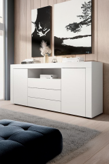 Modern Çekmeceli Konsol ve Şık Depolama Ünitesi | Salon, Oturma Odası ve Yatak Odası İçin Geniş Saklama Alanı Sunan Minimalist Tasarım Mat Beyaz