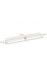 Ahşap Duvar Rafı | 150 cm Dekoratif Kitaplık Raf | Modern Salon Rafı | Yatak Odası - Ofis - Mutfak