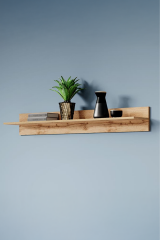 Ahşap Duvar Rafı | 150 cm Dekoratif Kitaplık Raf | Modern Salon Rafı | Yatak Odası - Ofis - Mutfak