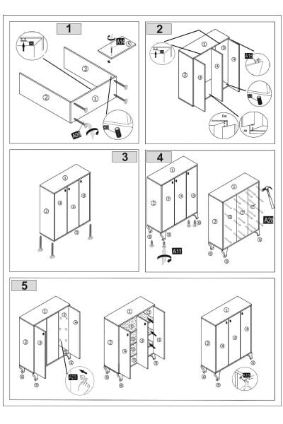 3 Kapaklı Ayakkabılık Çok Raflı Ayakkabı Dolabı Modern Geniş İç Hacimli Ayakkabı Saklama Dolabı Atlantik Çam