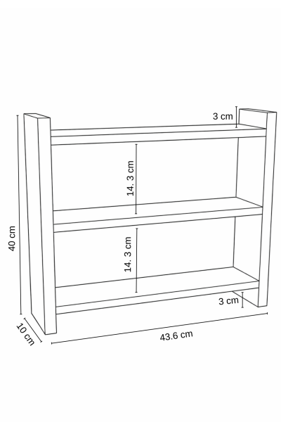 3 Katlı Ahşap Baharatlık ve Mutfak Rafı –Tezgah Üstü Raf Çok Amaçlı Organizer Raf Mutfak Düzenleyici Siyah