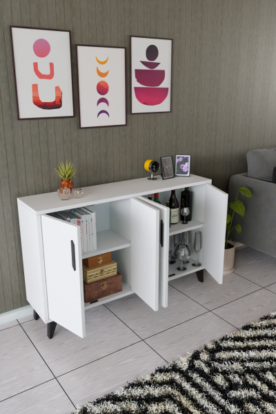 VICTORY 120cm Tv Sehpası, Tv Ünitesi, Konsol, Kahve Köşesi, Banyo Dolabı, Çok Amaçlı Dolap