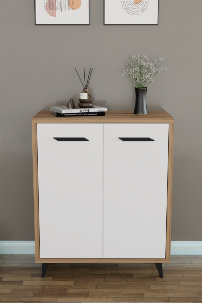 ADA Çok amaçlı Dolap Modern Ayakkabılık & Çok Amaçlı Mutfak/Banyo Dolabı Konsol Çam-Beyaz