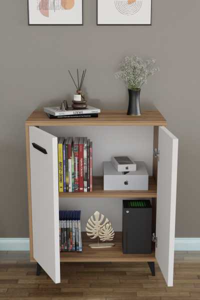 ADA Çok amaçlı Dolap Modern Ayakkabılık & Çok Amaçlı Mutfak/Banyo Dolabı Konsol Çam-Beyaz