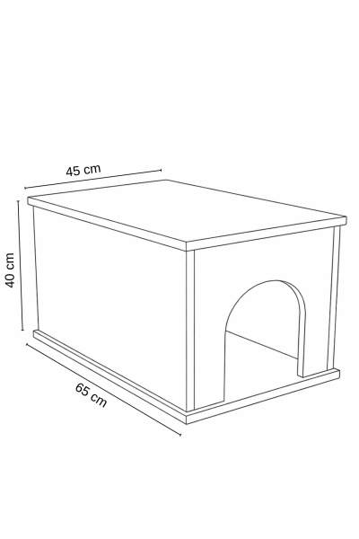 PET Sandık Kapalı Kedi Tuvaleti Dolabı Dekoratif Kapalı Kedi Kum Kabini, Antre Mobilyası Tasarım Sonoma