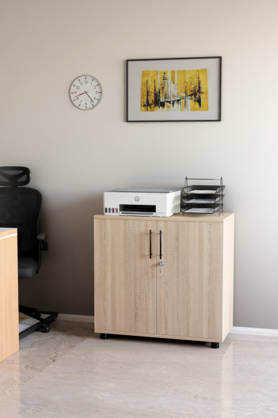 Çok Amaçlı Dolap Ofis Büro Mobilyası Evrak Dolabı Lüks Modern Kapaklı Raf Mobilya Sonoma Organizer