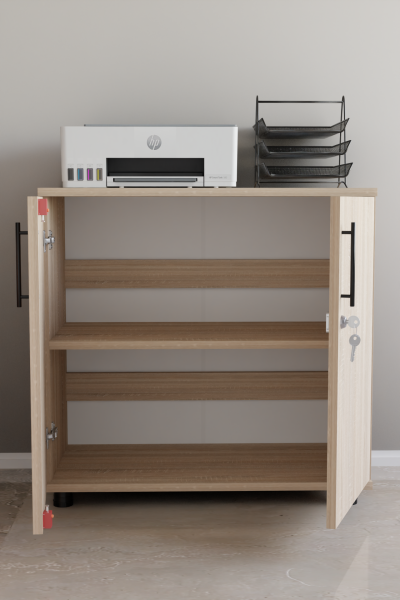 Çok Amaçlı Dolap Ofis Büro Mobilyası Evrak Dolabı Lüks Modern Kapaklı Raf Mobilya Sonoma Organizer