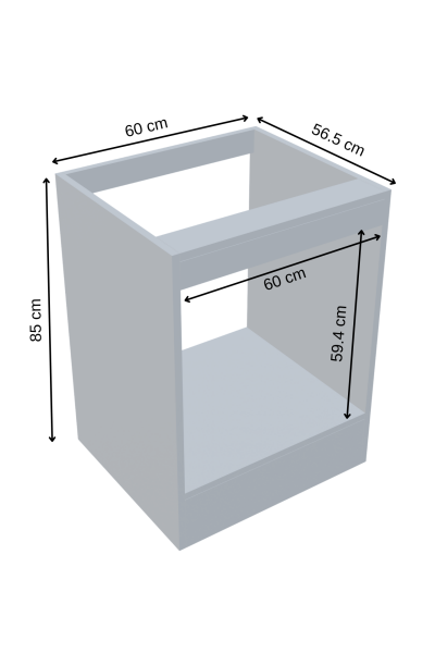 Ankastre Fırın Dolabı – Standart Ocak ve Fırın Uyumlu Mutfak Modülü – Modern Tasarım, Dayanıklı Gövde, Beyaz Ankastre Dolap
