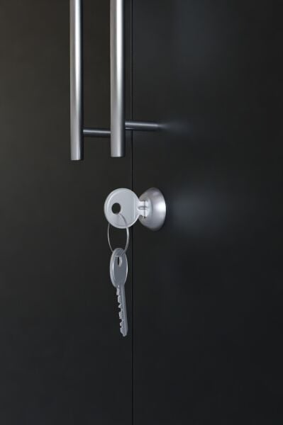 Çok Amaçlı Dolap Kilitli 2 Kapaklı Mutfak Dolabı,Kahve Köşesi Dolabı,Salon,Ofis Dolabı Siyah