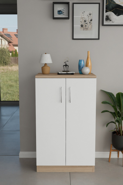 Çok Amaçlı Dolap 2 Kapaklı Raflı Dolap,Ayarlanabilir Raflı Mutfak,Salon,Ofis Dolabı,Ayakkabılık