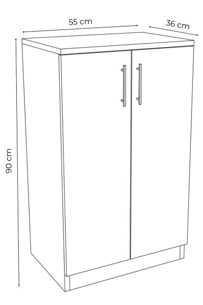 Çok Amaçlı Dolap 2 Kapaklı Raflı Dolap,Ayarlanabilir Raflı Mutfak,Salon,Ofis Dolabı,Ayakkabılık